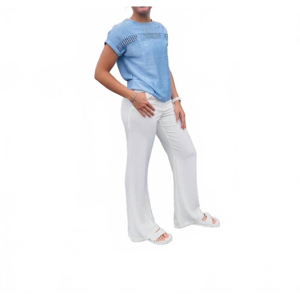 NEW ONE N MORE women's maren wide leg pants in white